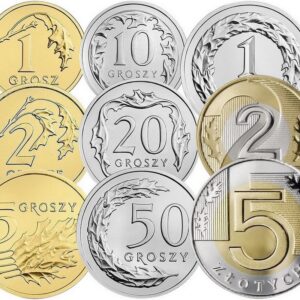 Komplet monet obiegowych 2016 r. UNC 9 sztuk