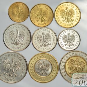 Komplet monet obiegowych 2009 r. UNC 9 sztuk