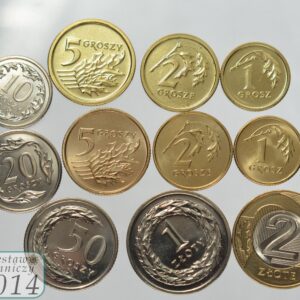 Komplet monet obiegowych 2014 r. UNC 11 sztuk