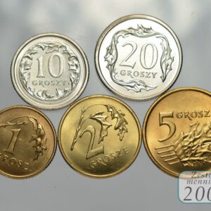 Komplet monet obiegowych 2003 r. UNC 5 sztuk