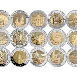 Komplet monet obiegowych i 5 zł 2020 UNC 11 sztuk + holdery + opisy