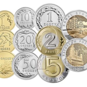 Komplet monet obiegowych i 5 zł 2015 UNC 11 sztuk