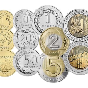 Komplet monet obiegowych i 5 zł 2017 UNC 11 sztuk
