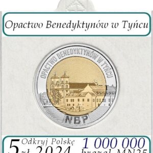 [280] 5 zł Odkryj Polskę – Opactwo Benedyktynów w Tyńcu + holder + opis